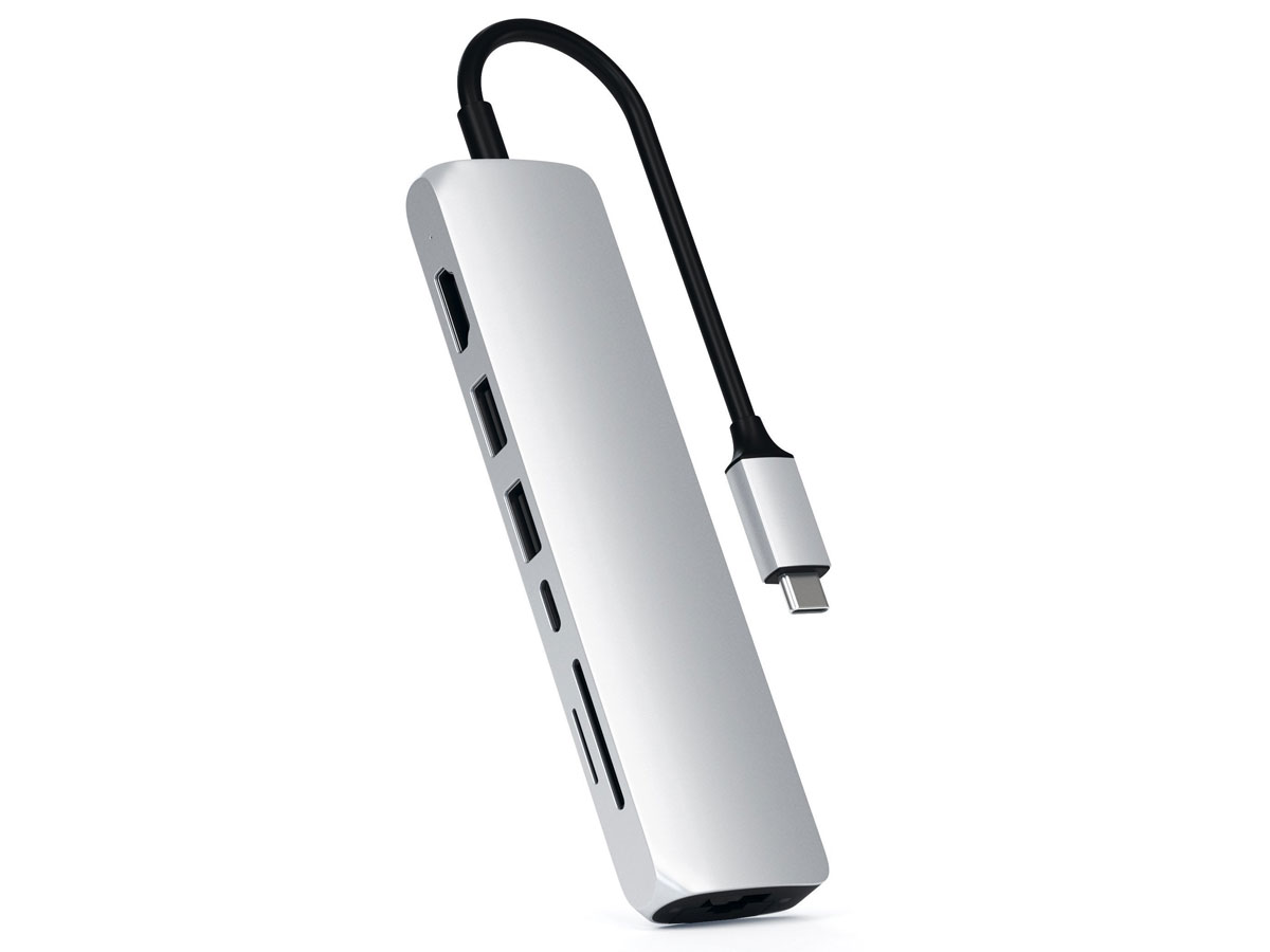 Satechi USB-C Slim Multi-Port Adapter Ethernet - Zilver