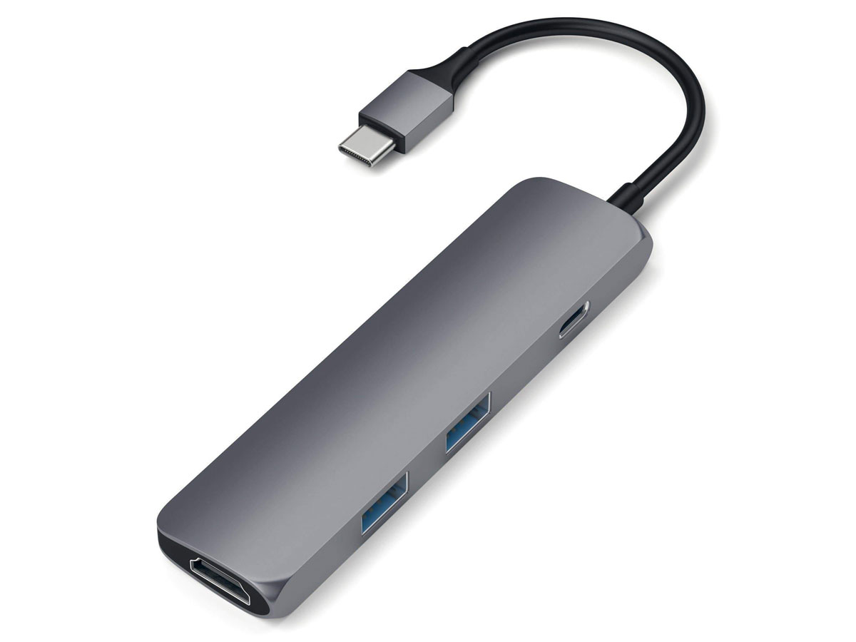 Satechi USB-C Slim Multi-Port Adapter 4K - Space Grey (HDMI & USB 3.0)