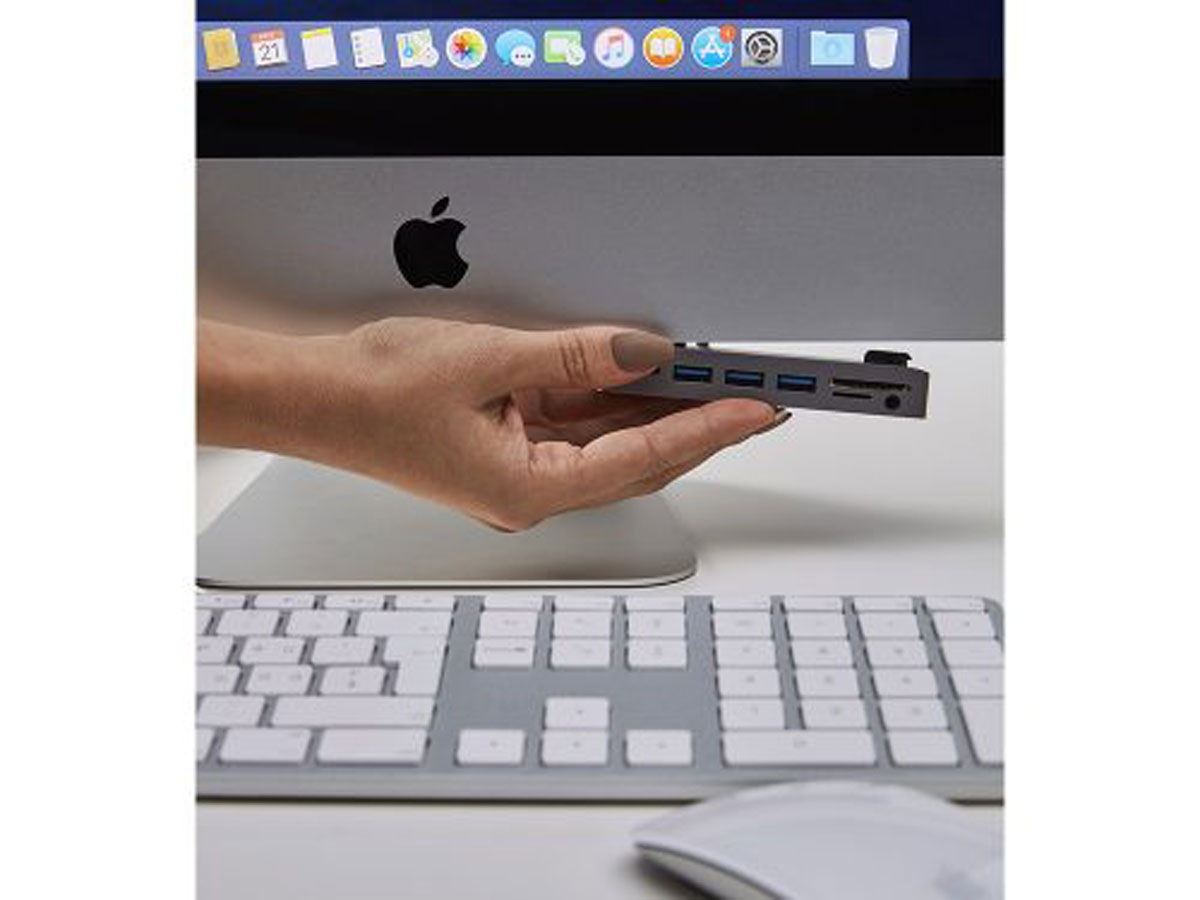 LMP USB-C Attach Dock 7-port iMac Hub - Zilver