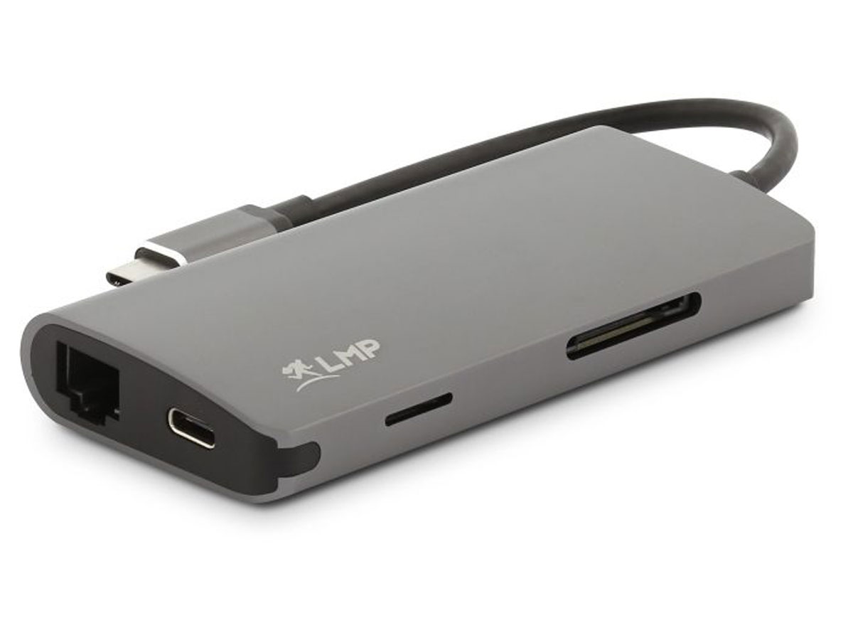 LMP USB-C mini Dock Adapter Space Grey - USB HDMI Ethernet SD