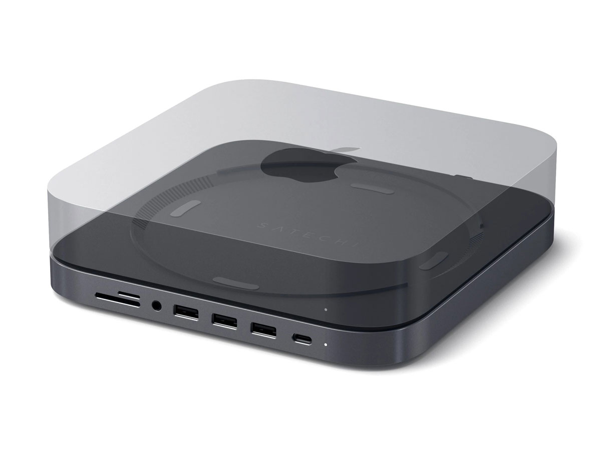 Satechi Aluminium Mac Mini Stand & USB-C Hub - Space Grey
