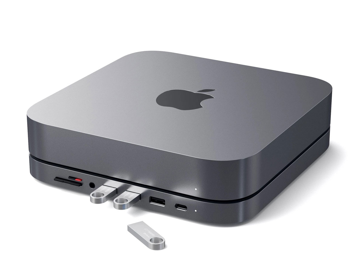 Satechi Aluminium Mac Mini Stand & USB-C Hub - Space Grey