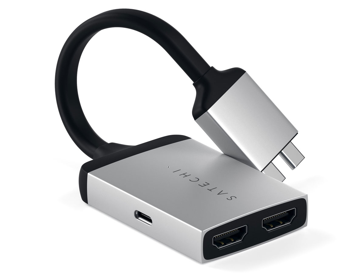 Satechi USB-C Dual HDMI Adapter - Zilver