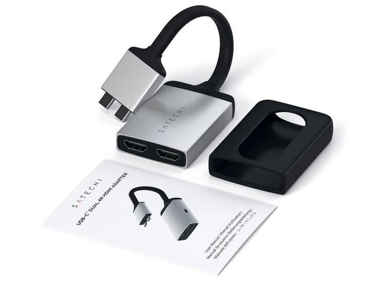 Satechi USB-C Dual HDMI Adapter - Zilver