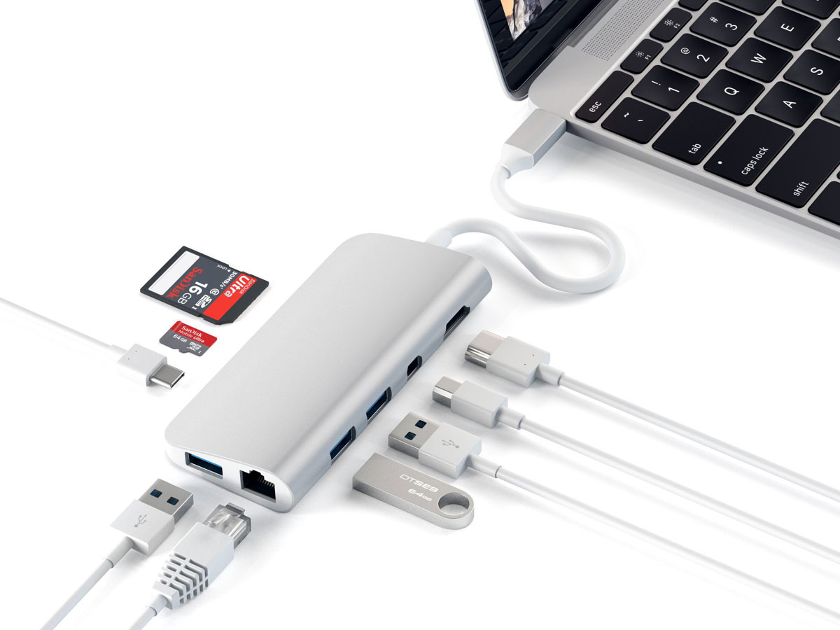 Satechi USB-C Multimedia Hub - Displayport, HDMI & meer