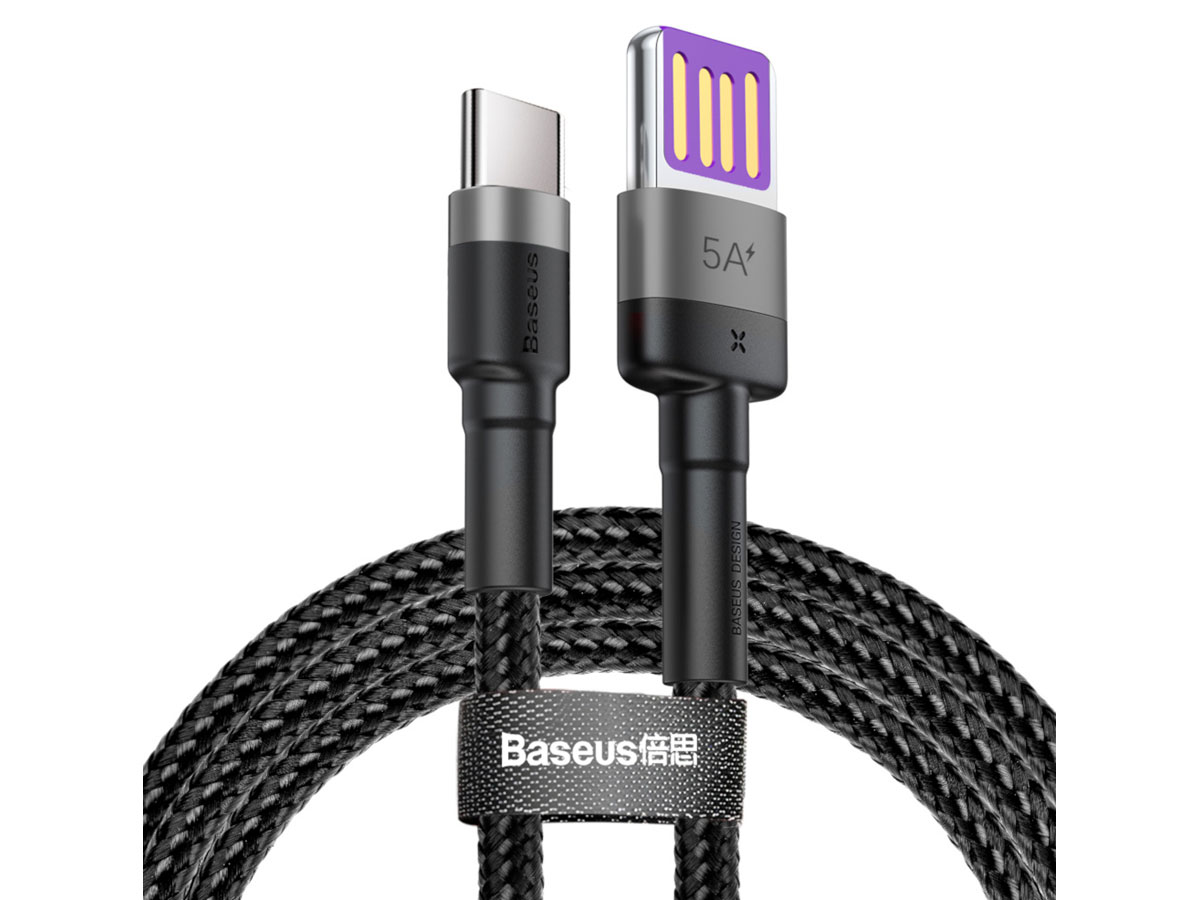 Baseus Super Quick Charge USB-C Kabel (100cm) Zwart