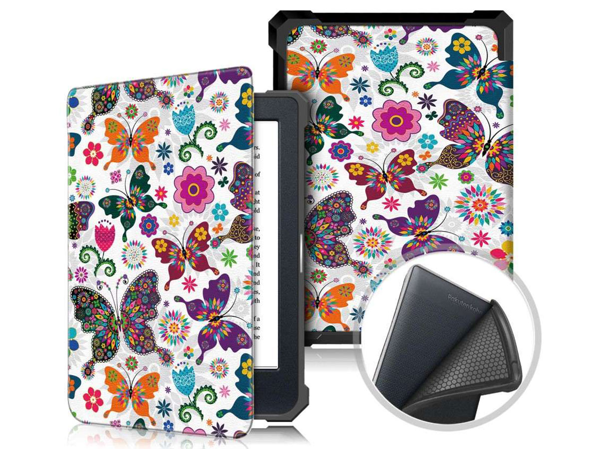 Just in Case Smart Cover Butterflies - Kobo Nia Hoesje