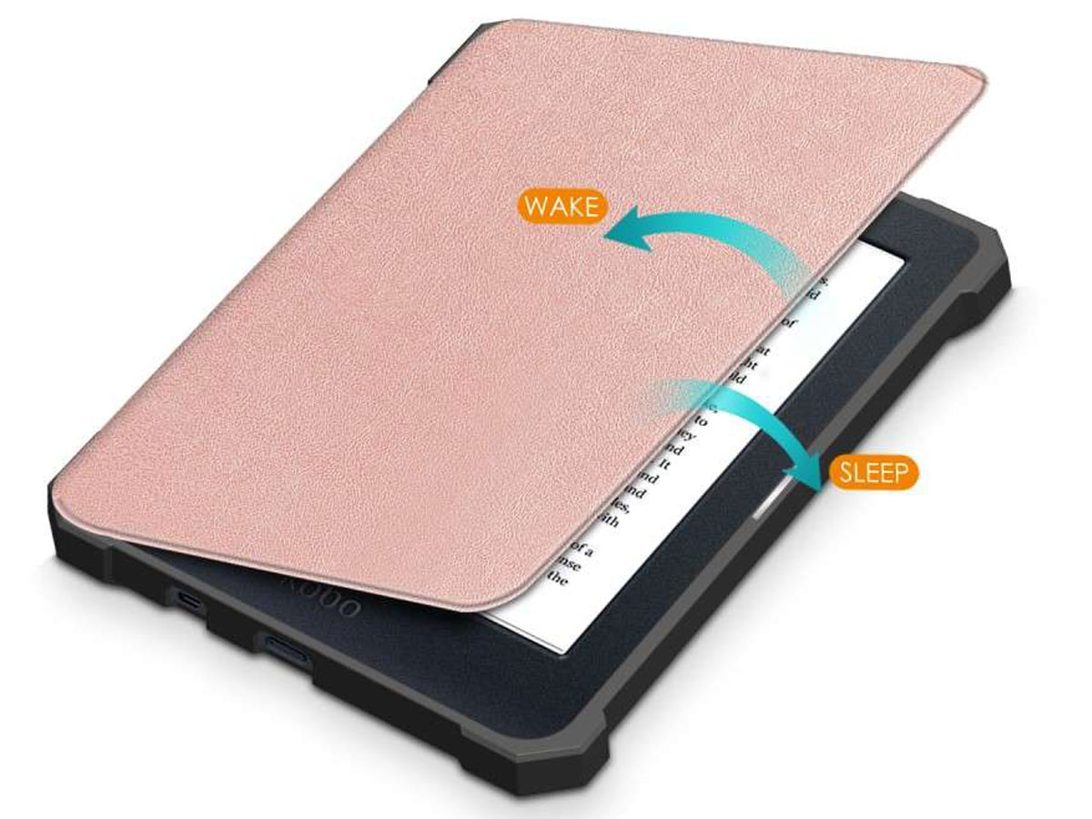 Just in Case Smart Cover Roze - Kobo Nia Hoesje