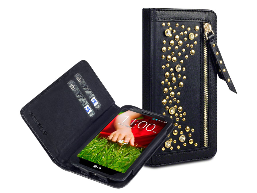 Covert Stardust Studded Wallet Case Hoesje voor LG G2