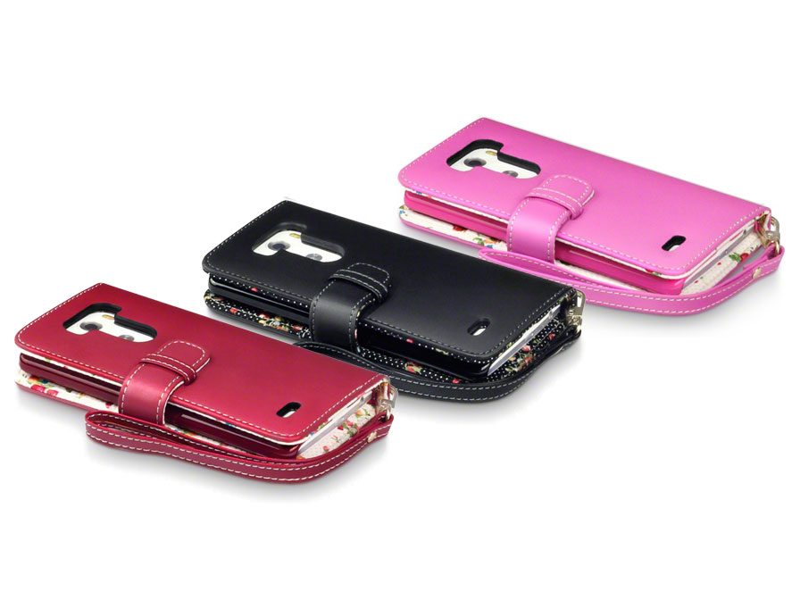 CaseBoutique Flower Wallet Case - Hoesje voor LG G3