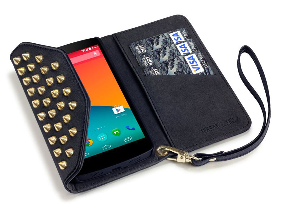 Covert Studded Trifold Wallet Case Hoesje voor LG Nexus 5