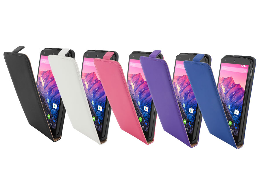 Mobiparts Premium Echt Leren Flip Case voor LG Nexus 5