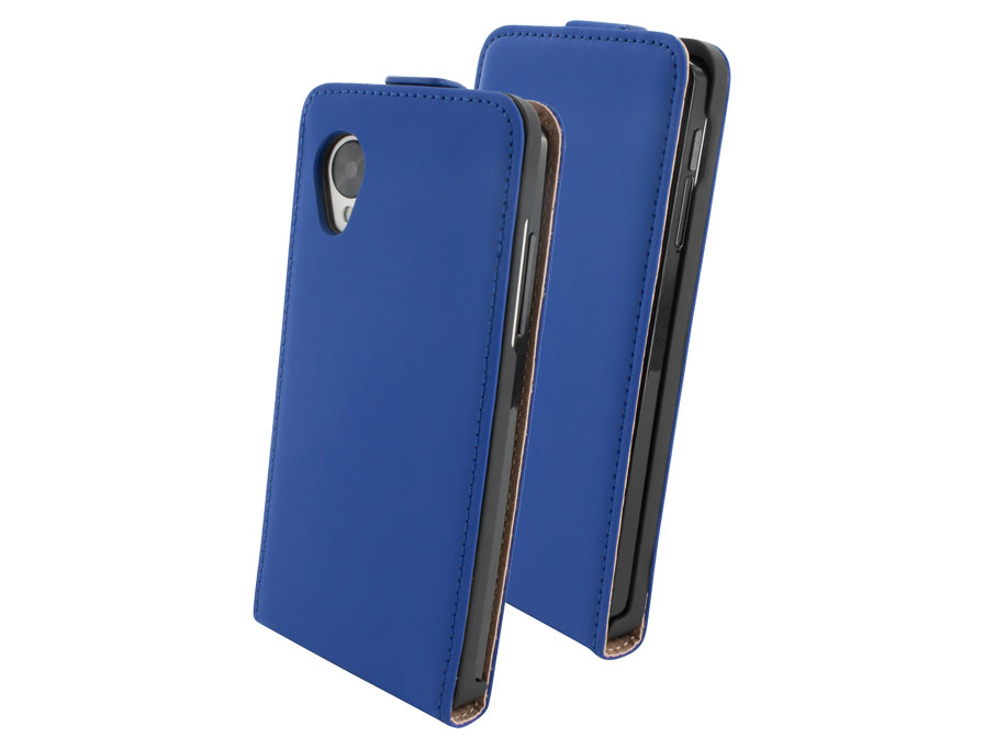 Mobiparts Premium Echt Leren Flip Case voor LG Nexus 5