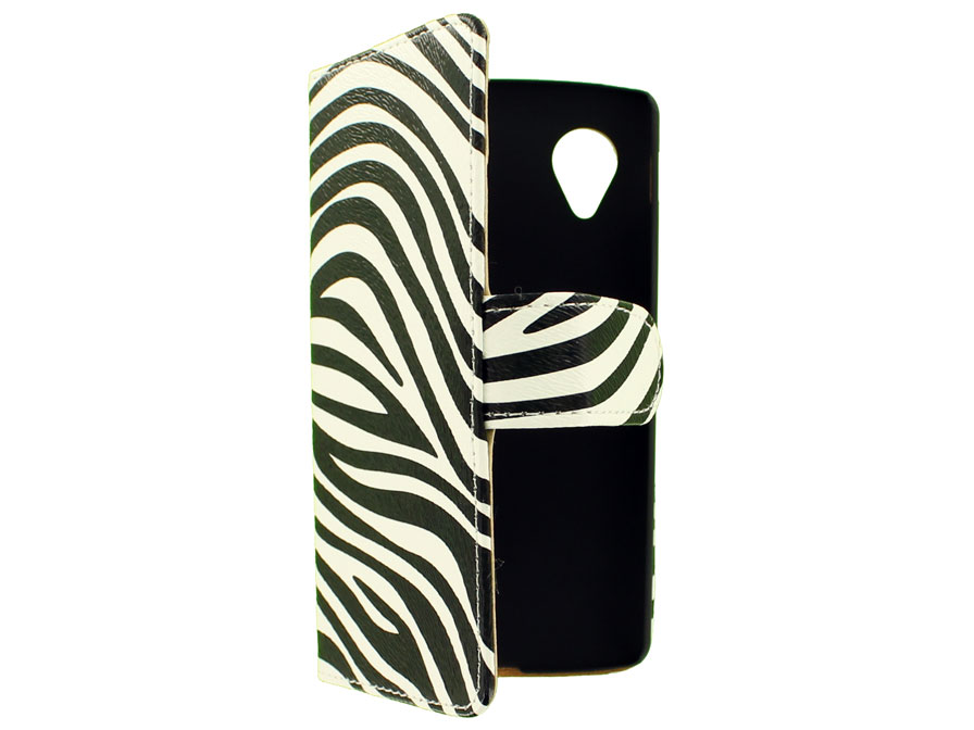Zebra Book Case Hoesje voor LG Nexus 5