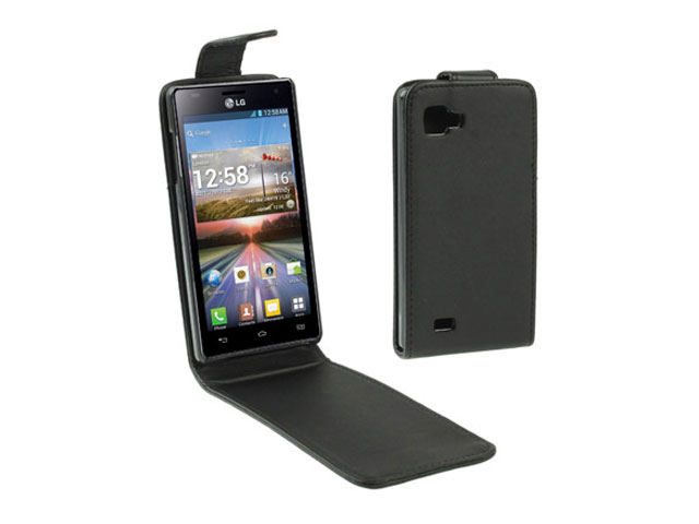 Business Leather Flip Case voor LG Optimus 4X HD (P880)