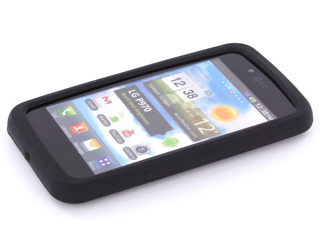Silicone Skin Case Hoes voor LG Optimus Black