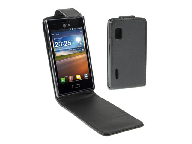 Business Leather Flip Case voor LG Optimus L5 (E610)