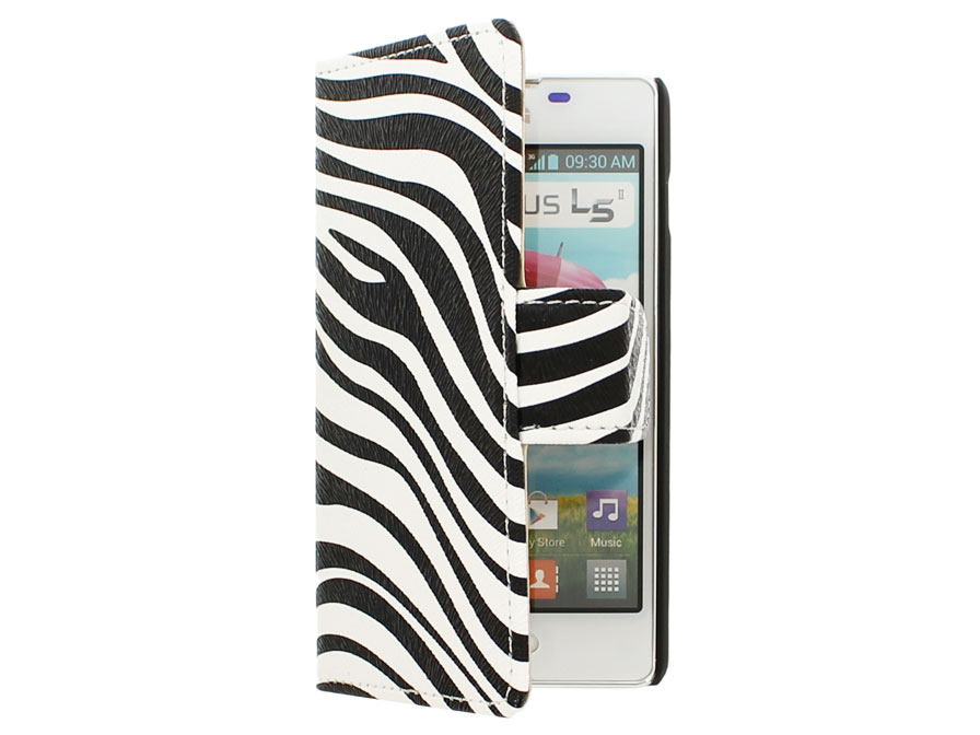 Zebra Book Case Hoesje voor LG L5 II