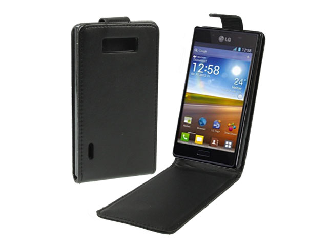 Business Leather Flip Case voor LG Optimus L7 (P700)