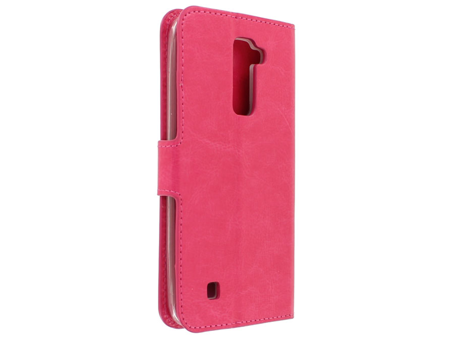 Wallet Book Case - LG K10 hoesje (Roze)