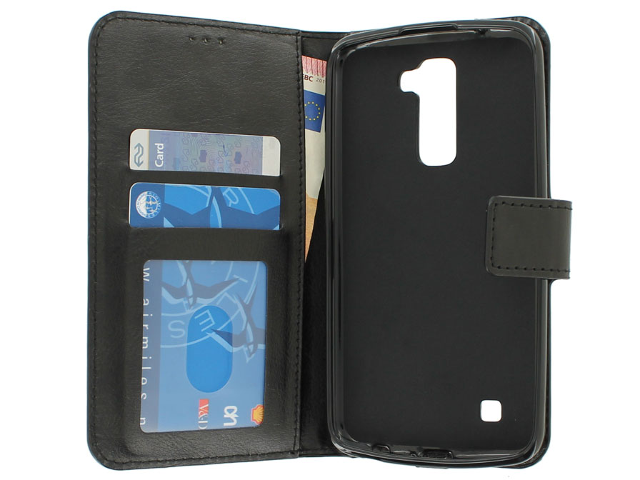 Wallet Book Case - LG K10 hoesje (Zwart)