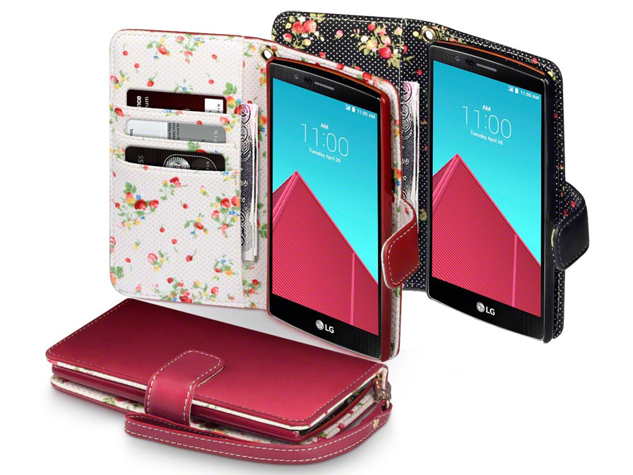 CaseBoutique Flower Wallet Case - LG G4 hoesje