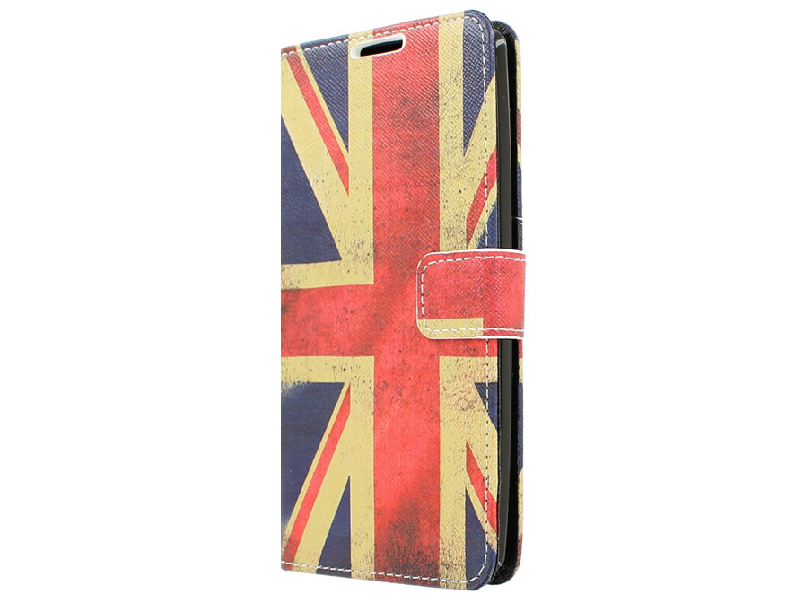 Vintage GB Flag Book Case Hoesje voor LG G4