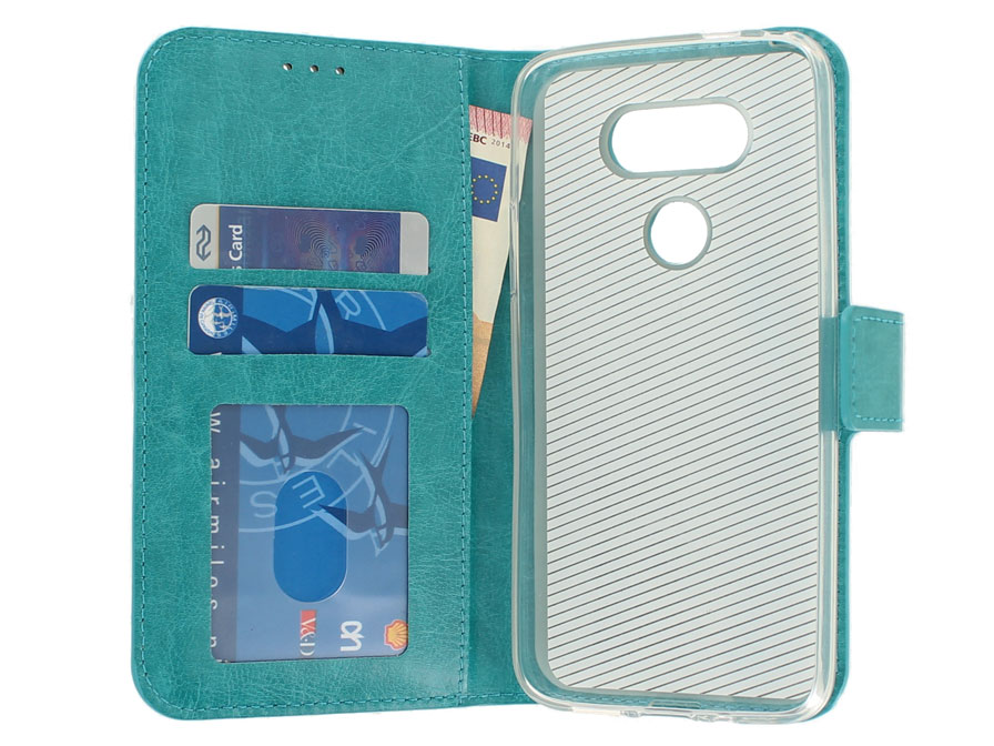 Wallet Book Case - LG G5 hoesje (Turquoise)