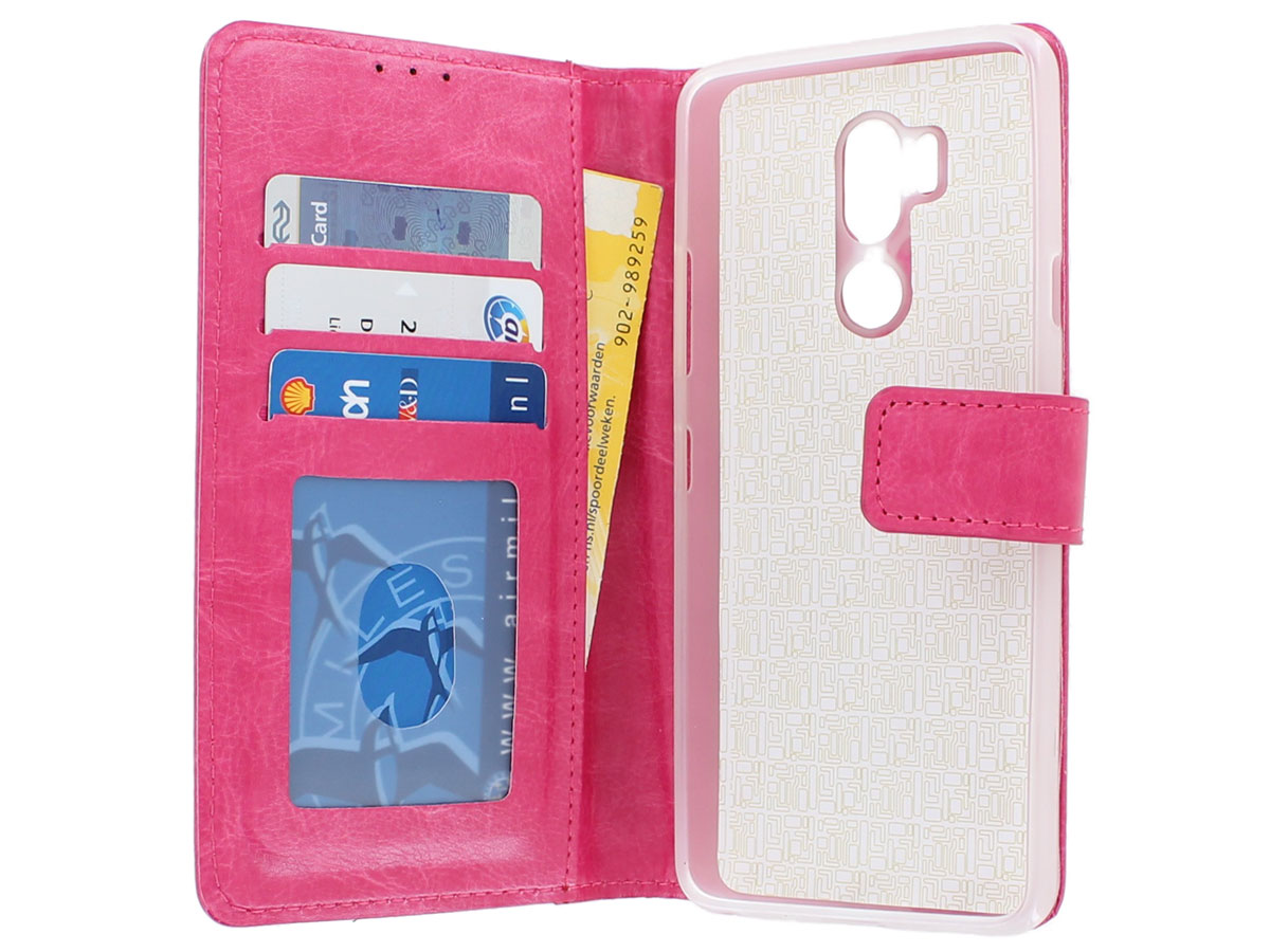 Bookcase Wallet Roze - LG G7 ThinQ hoesje