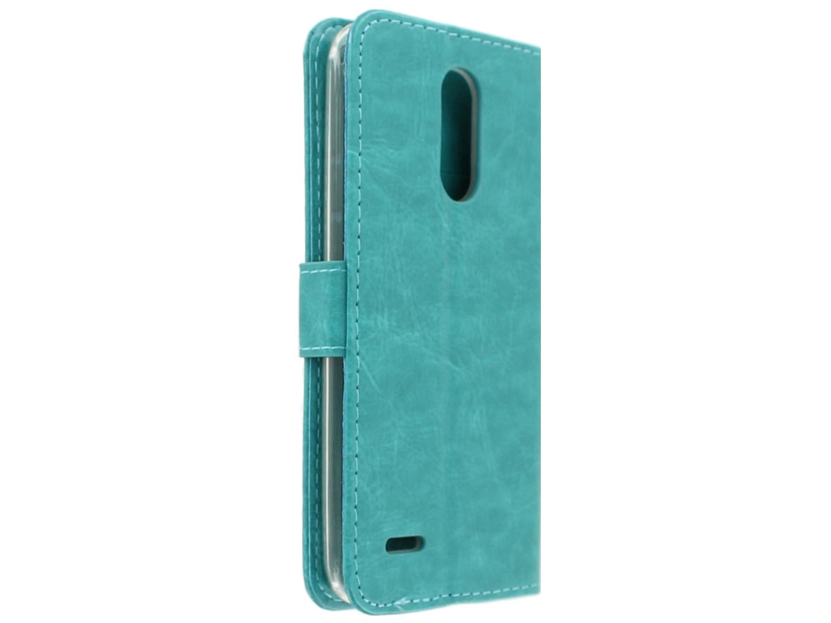 Wallet Bookcase Turquoise - LG K10 (2017) hoesje