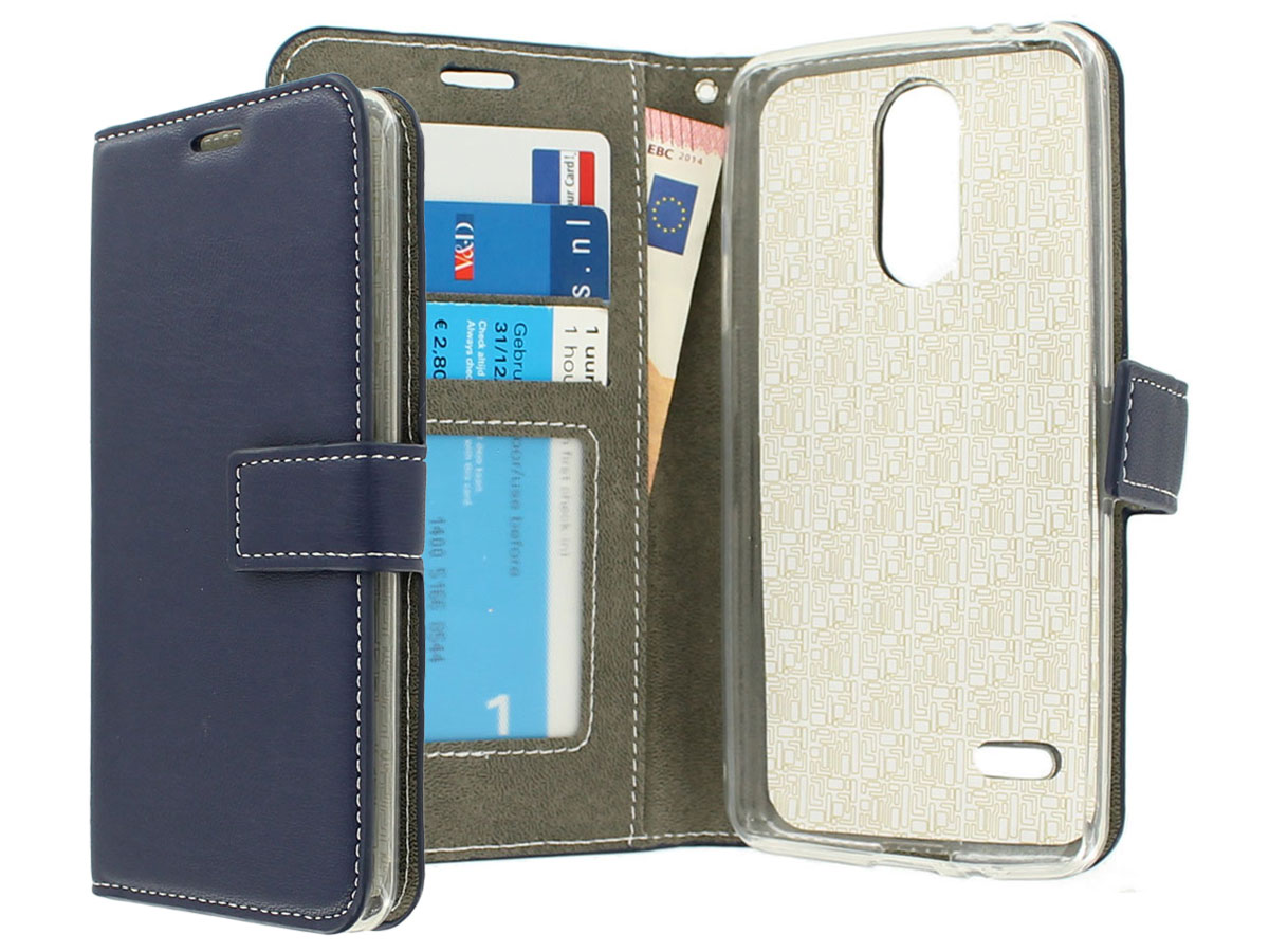 Wallet Bookcase Flipcase Navy - LG K8 2017 hoesje
