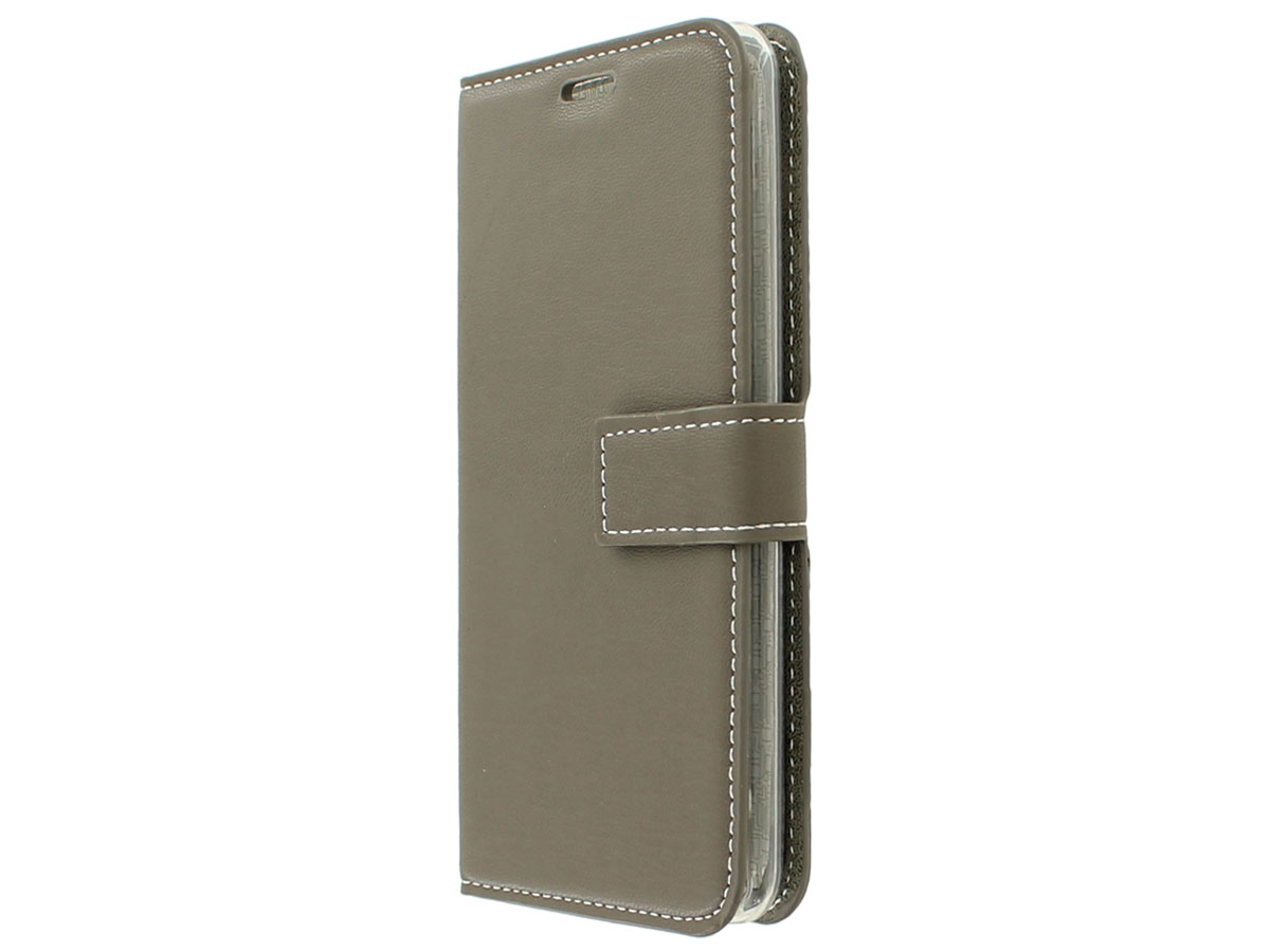 Wallet Bookcase Flipcase Grijs - LG K8 2017 hoesje