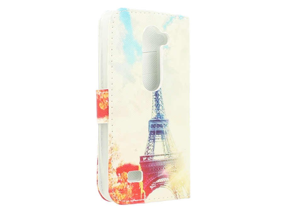 Paris Eiffel Tower Book Case Hoesje voor LG Leon