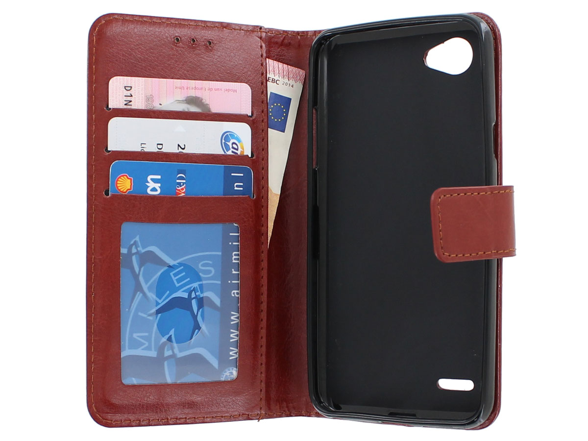 Boekmodel Wallet Bookcase Bruin - LG Q6 hoesje