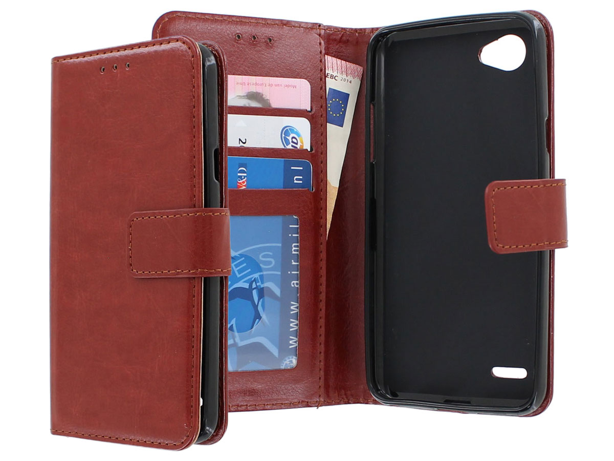 Boekmodel Wallet Bookcase Bruin - LG Q6 hoesje