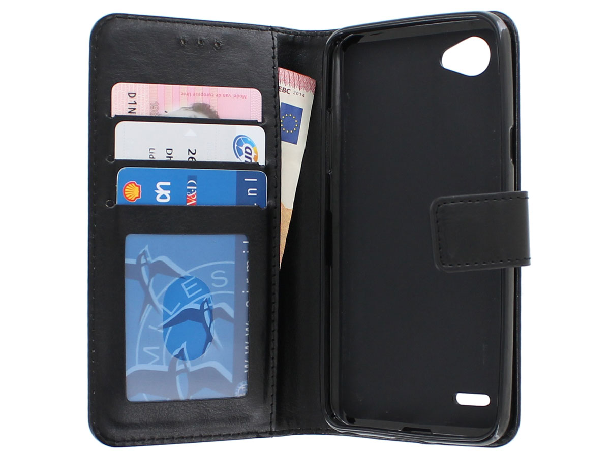 Boekmodel Wallet Bookcase Zwart - LG Q6 hoesje