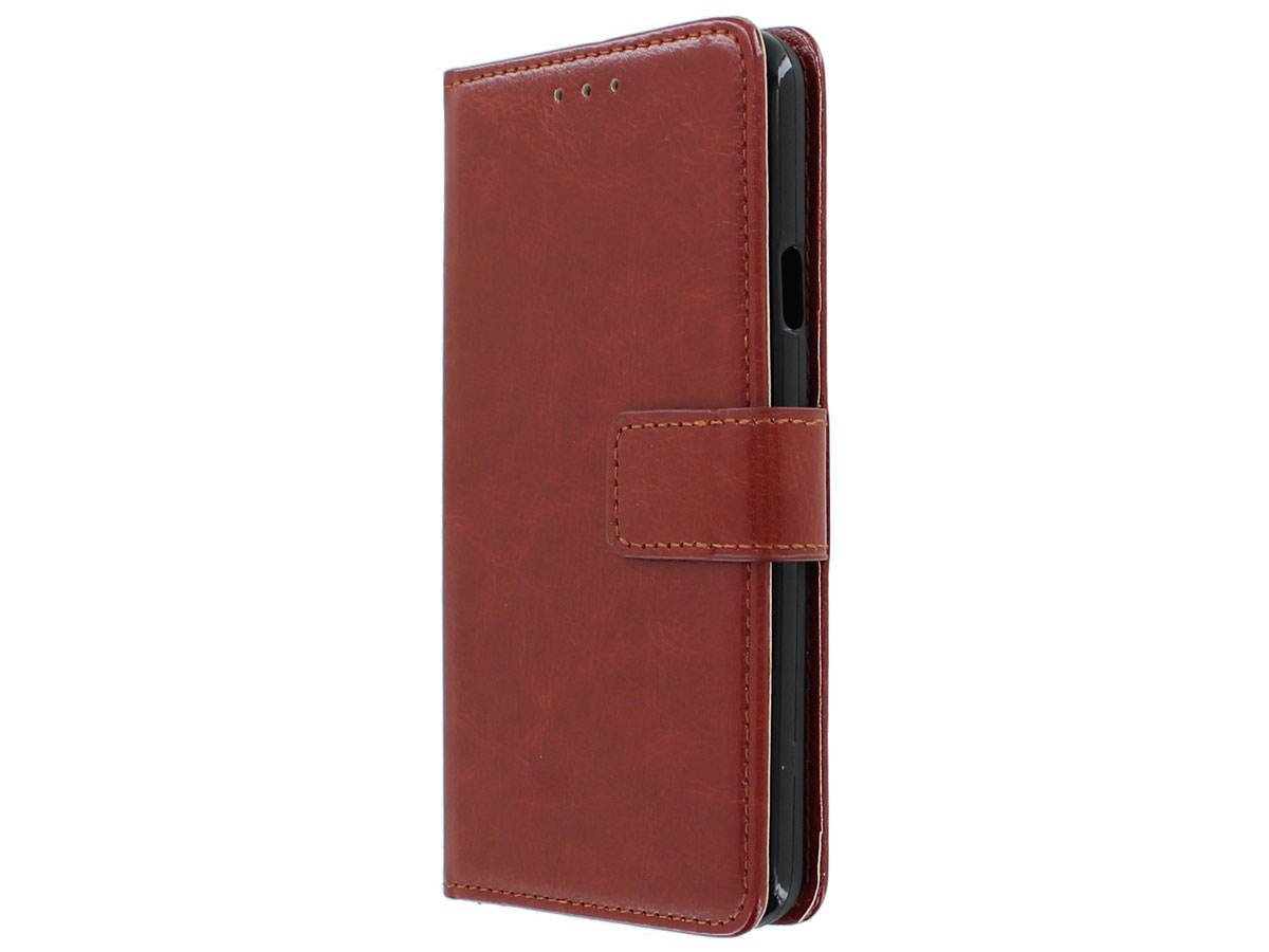 Bookcase Wallet Bruin - LG Q7 hoesje