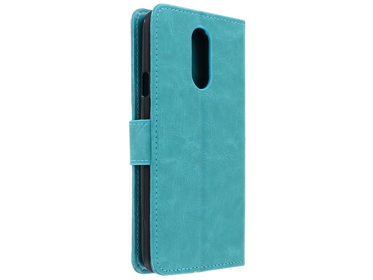Bookcase Wallet Turquoise - LG Q7 hoesje