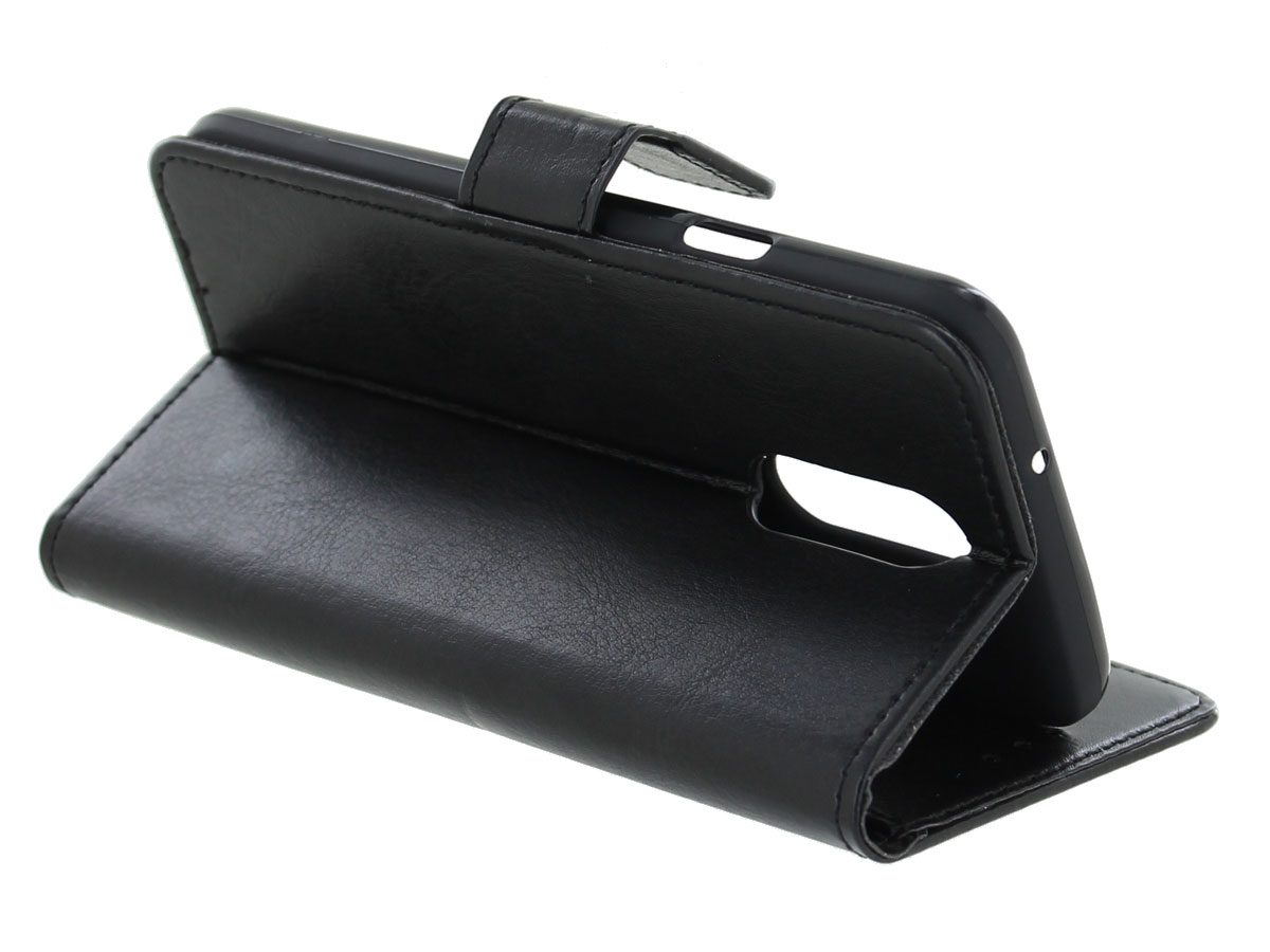 Bookcase Wallet Zwart - LG Q7 hoesje