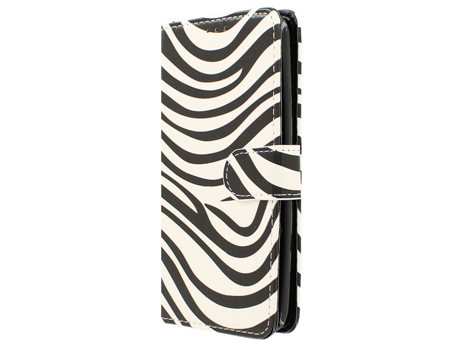Zebra Bookcase - LG Stylus 2 hoesje