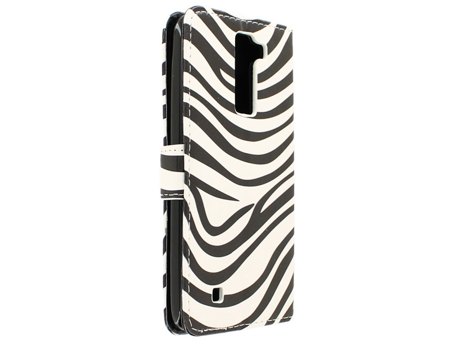 Zebra Bookcase - LG Stylus 2 hoesje