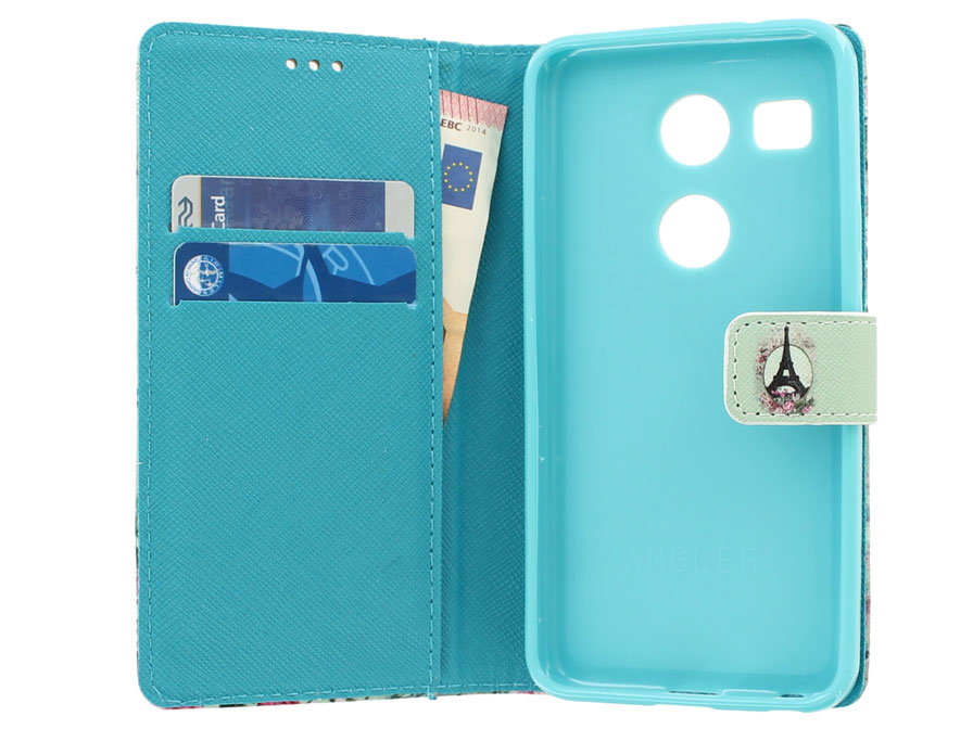Retro Paris Book Case - LG Nexus 5X hoesje