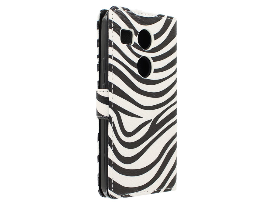 Zebra Book Case - LG Nexus 5X hoesje