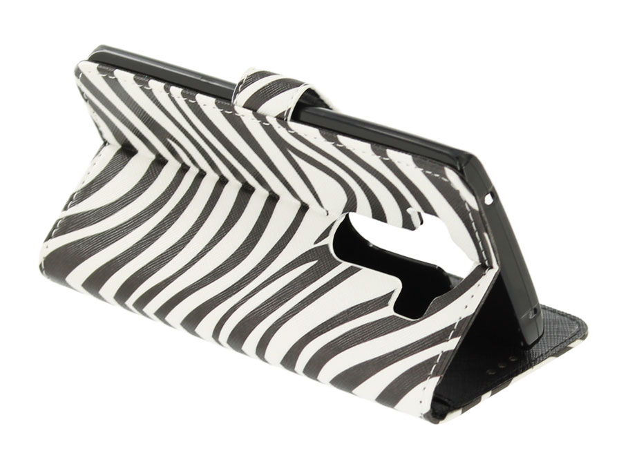 Zebra Book Case - LG V10 hoesje
