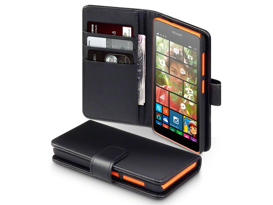 CaseBoutique Leather Wallet Case - Hoesje voor Microsoft Lumia 535
