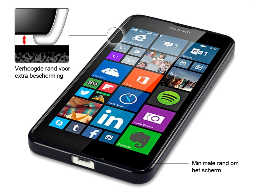 CaseBoutique TPU Soft Case - Hoesje voor Microsoft Lumia 640