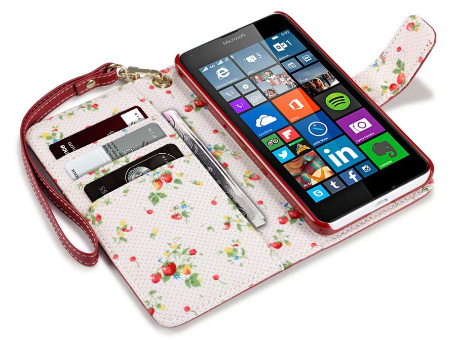 CaseBoutique Flower Wallet Case - Microsoft Lumia 640 hoesje