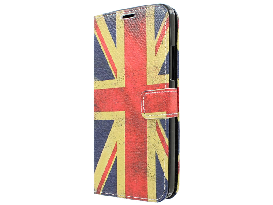 Vintage GB Flag Book Case Hoesje voor Microsoft Lumia 640 XL