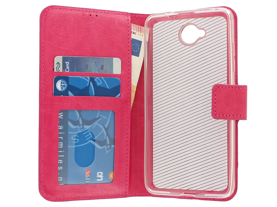 Wallet Bookcase - Microsoft Lumia 650 hoesje (Roze)
