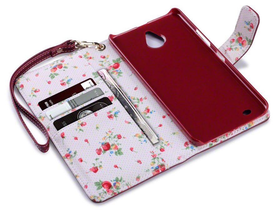 CaseBoutique Flower Book Case - Microsoft Lumia 850 hoesje